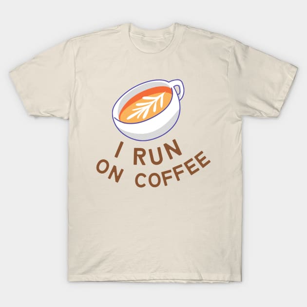 I Run on Coffee T-Shirt by applebubble